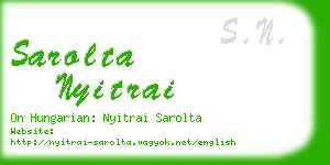 sarolta nyitrai business card